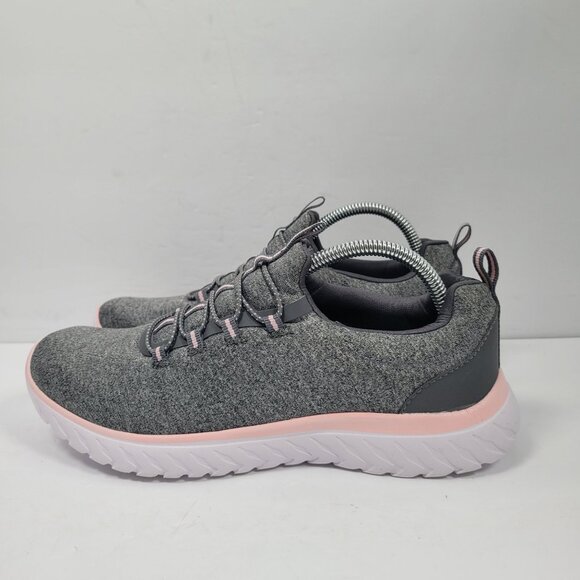 Athletic Works Women's Gray Memory Foam Slip On Sneakers US Size 8.5 - Picture 2 of 8